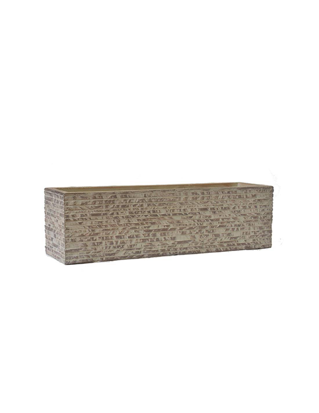 Ζαρντινιέρα fibreclay brick αν.καφέ χρ. 60Χ17Χ17