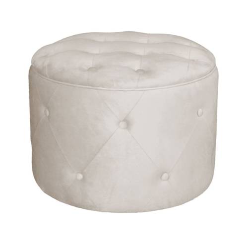 TRAVIS Σκαμπό Αποθηκευτικό, Ύφασμα Velure Απόχρωση Εκρού Ε-00024989 Ε7025,1