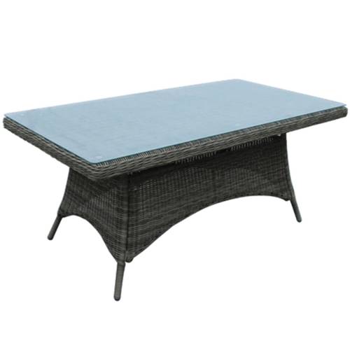 MONTANA Τραπέζι Dining Κήπου-Βεράντας ALU, Φ5mm Round Wicker Grey Brown Ε-00014703 Ε6554