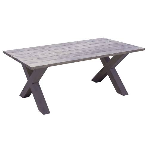 ALLEY Τραπέζι Dining Κήπου-Βεράντας ALU Grey Ε-00024336 Ε6842,2