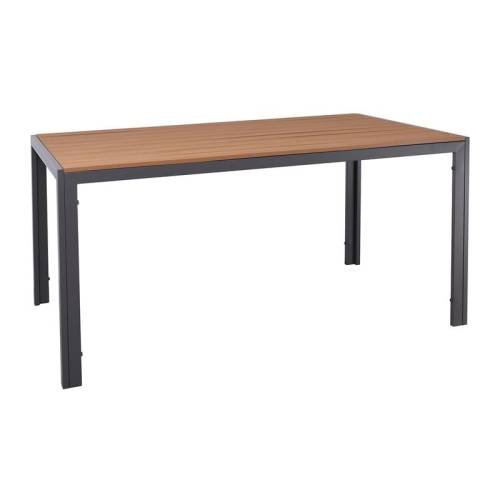 VIRNA Τραπέζι Κήπου-Βεράντας, Μέταλλο Βαφή Ανθρακί, Polywood Φυσικό Ε-00024841 Ε6797,1