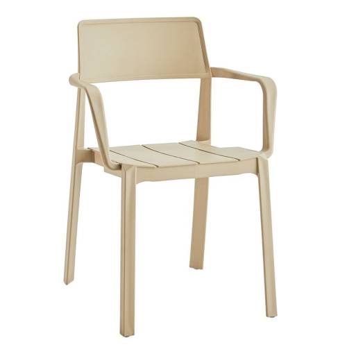 DIANNA Πολυθρόνα Στοιβαζόμενη, PP-UV Cappuccino Ε-00024890 Ε359,3