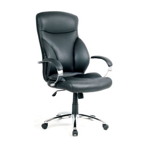 BF5300 Πολυθρόνα Διευθυντή Μέταλλο Χρώμιο, PU Μαύρο Ε-00010327 ΕΟ252