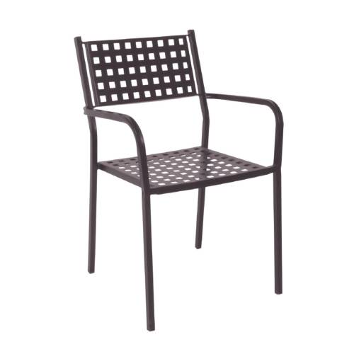 CAPRICE Πολυθρόνα Στοιβαζόμενη, Μέταλλο Βαφή Sand Brown Ε-00019448 Ε5172,3