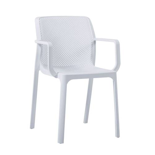 DORIAN Πολυθρόνα Kήπου Βεράντας PP-UV Άσπρο Ε-00021576 Ε381,1