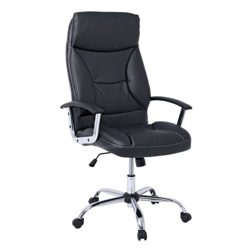 BF5700 Πολυθρόνα Διευθυντή Μέταλλο Χρώμιο, Pu Μαύρο Ε-00022471 ΕΟ299,1