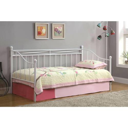 MARIN Set: Daybed με Στρώμα 90x190 + Βοηθητικό Κρεβάτι με Στρώμα 85x185 Μέταλλο Άσπρο Ε-00023061 Ε8043,2S