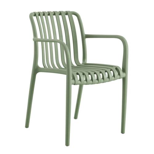 MODA Πολυθρόνα Στοιβαζόμενη PP - UV Protection Απόχρωση Πράσινο Ε-00025204 Ε3800,40