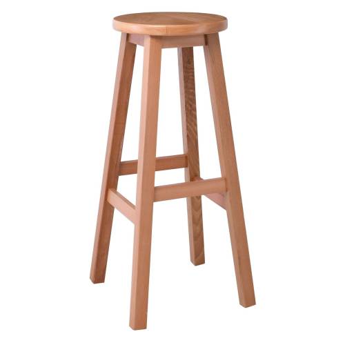 ΟΞΙΑ Σκαμπό BAR Τετράγωνο, Λούστρο Φυσικό Ε-00025309 Ε453,1