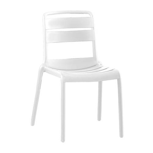 SERENATA Καρέκλα, Στοιβαζόμενη PP - UV Άσπρο Ε-00025458 Ε3806,4W