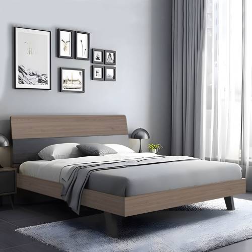 VANITY Κρεβάτι Διπλό, για Στρώμα 160x200cm, Απόχρωση Sonoma Oak-Grey Ε-00025618 Ε7350,1