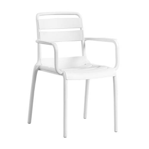 SERENATA Πολυθρόνα Στοιβαζόμενη, PP-UV Άσπρο Ε-00025461 Ε3807,4W