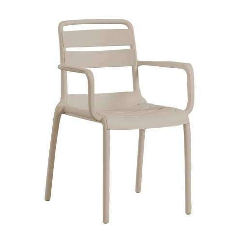 SERENATA Πολυθρόνα Στοιβαζόμενη, PP-UV Cappuccino Ε-00025460 Ε3807,2W