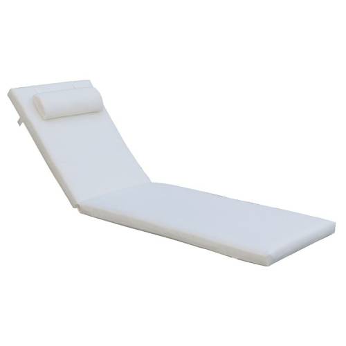SUNLOUNGER Μαξιλάρι Ξαπλώστρας με Προσκέφαλο,  Ύφασμα Εκρού, Foam+Polyester Φερμουάρ-Velcro Ε-00024784 Ε2014,1