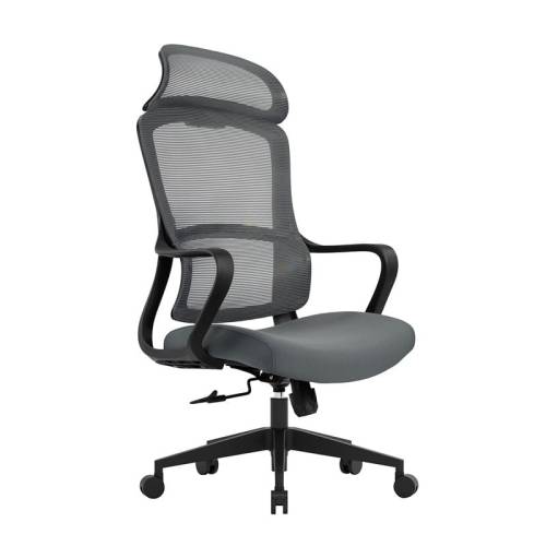 BF3010 Πολυθρόνα Γραφείου Διευθυντή, Mesh Μαύρο, Ύφασμα Γκρι Ε-00026640 ΕΟ572,2
