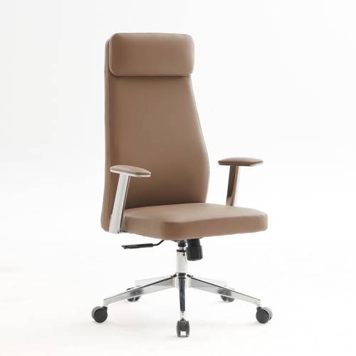 BF8800 Πολυθρόνα Γραφείου Διευθυντή, Pu Cappuccino, Βάση Ε-00026004 ΕΟ612,3
