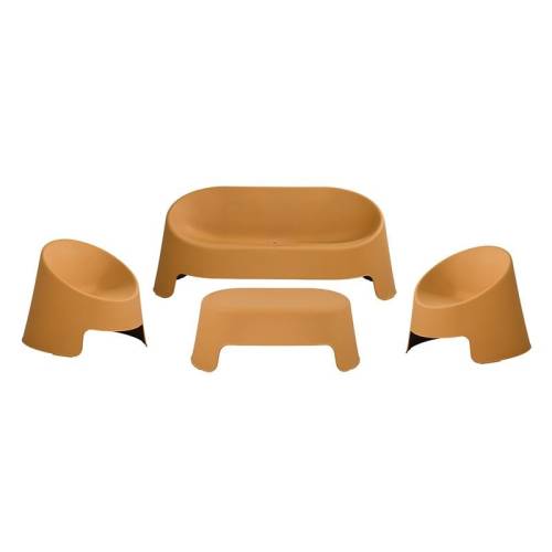 COLT Set Κήπου Καθιστικό: Τραπεζάκι + Καναπέ 2θέσιο + 2 Καρέκλες, PP-UV Κροκί Ε-00026336 Ε3210,S2