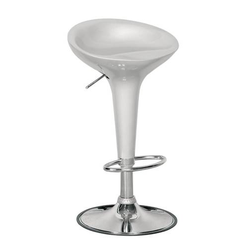 DISCO Σκαμπό BAR, Βάση Χρώμιο, ABS Silver, Ύψος Ρυθμιζόμενο, Περιστρεφόμενο Ε-00004790 Ε248,2