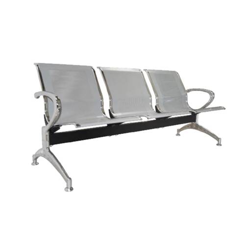 Κάθισμα Αναμονής - Υποδοχής 3 Θέσεων, Μέταλλο Χρώμιο Mesh Γκρι Ε-00015104 Ε503,01