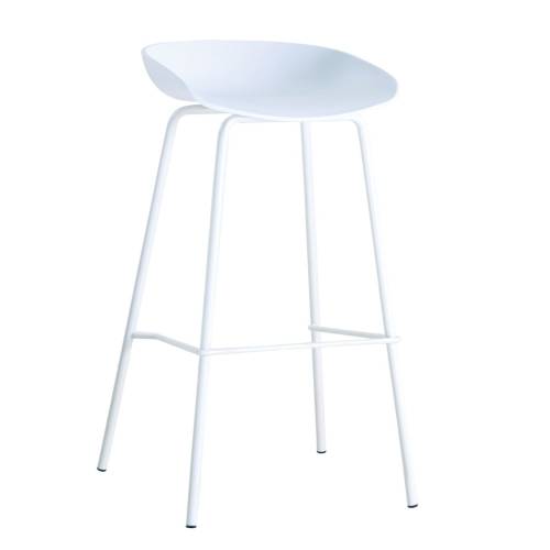 PENTOS Σκαμπό BAR, Μέταλλο Βαφή Άσπρο, PP Άσπρο Ε-00019115 Ε511,2