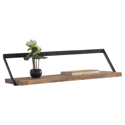 WALL-1 Ράφι Τοίχου Μέταλλο Βαφή Μαύρο, Ξύλο Ακακία Φυσικό Ε-00021255 ΕΑ7072,1