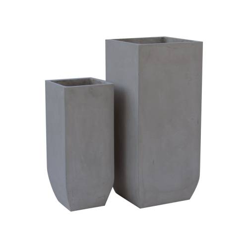 FLOWER POT-1  Set 2 τεμαχίων Cement Grey Ε-00022895 Ε6300,S