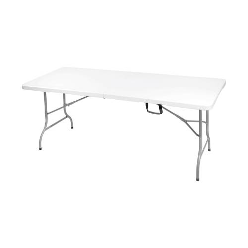 BLOW Τραπέζι  Συνεδρίου - Catering Πτυσσόμενο (Βαλίτσα), Μέταλλο Γκρι, HDPE Άσπρο 35mm Ε-00025462 ΕΟ179,W