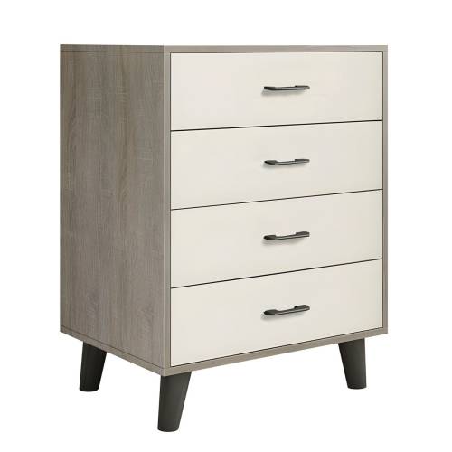 VANITY Συρταριέρα, με 4 Συρτάρια, Απόχρωση Sonoma Oak-Cream Ε-00025629 Ε7370,3