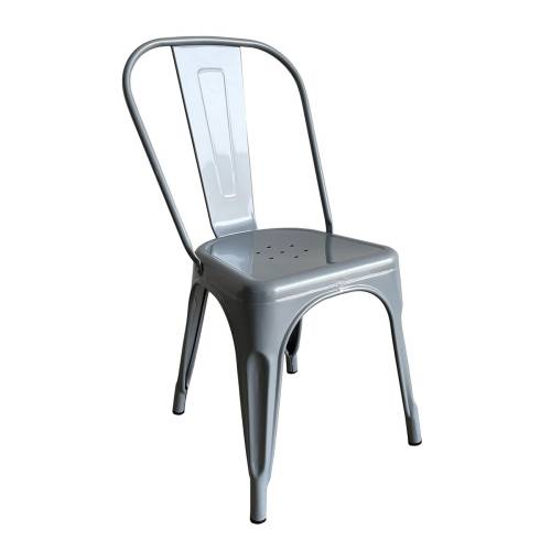 RELIX Καρέκλα Στοιβαζόμενη, Μέταλλο Βαφή Γκρι Ε-00025816 Ε5191,4W