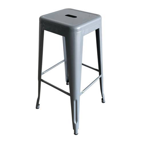 RELIX Σκαμπό Bar Στοιβαζόμενο, Μέταλλο Βαφή Γκρι Ε-00025818 Ε5190,4W