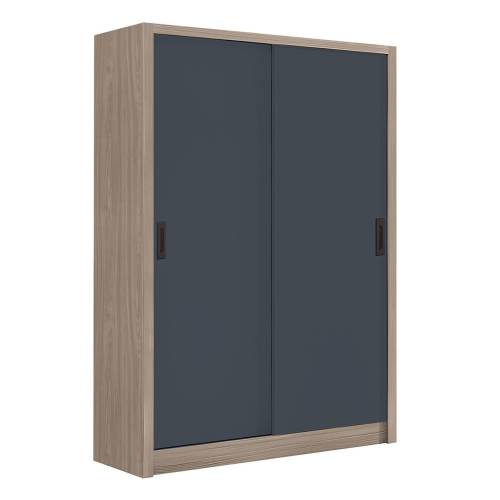 VANITY Ντουλάπα Δίφυλλη - Συρόμενη, Αποχρώσεων Sonoma Oak & Grey Ε-00025939 Ε7354,1