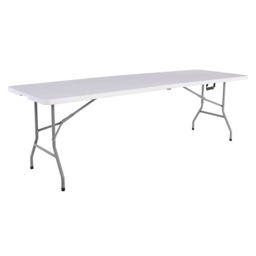 BLOW-W Τραπέζι Συνεδρίου - Catering Πτυσσόμενο (Βαλίτσα), Μέταλλο Γκρι, HDPE Άσπρο 43mm Ε-00026137 ΕΟ182,1W