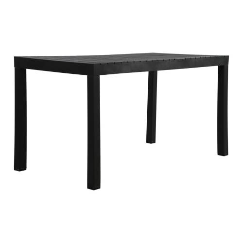 DALTON Τραπέζι Κήπου-Βεράντας Μέταλλο Βαφή Μαύρο, PP-UV Μαύρο Ε-00026243 Ε3156,1