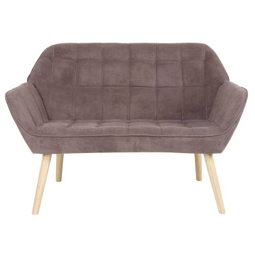 ALMA Καναπές 2θ - Σαλονιού - Καθιστικού, Φυσικό, Ύφασμα Velure Καφέ, K/D Ε-00026251 Ε7141,83