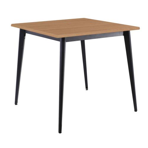 VIDAL Τραπέζι Μέταλλο Βαφή Μαύρο, Επιφάνεια 80x80cm/16mm Contract Sliq Beech Ε-00026307 Ε0686,S1