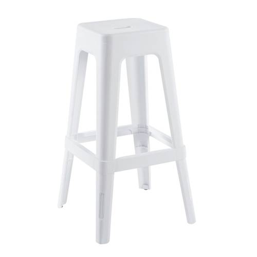 RELIX PP Σκαμπό BAR Στοιβαζόμενο, PP Απόχρωση Άσπρο Ε-00026539 Ε51900