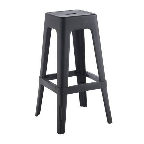 RELIX PP Σκαμπό BAR Στοιβαζόμενο, PP Απόχρωση Μαύρο Ε-00026540 Ε51900,1