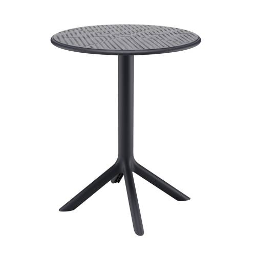 MODA-H Τραπέζι Κήπου - Βεράντας, PP - UV Protection, Απόχρωση Μαύρο Ε-00026562 Ε3805,5Η