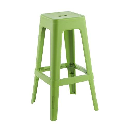 RELIX PP Σκαμπό BAR Στοιβαζόμενο, PP Απόχρωση Lime Ε-00026599 Ε51900,3