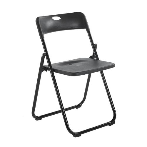 WENDY Καρέκλα Πτυσσόμενη, Μέταλλο Βαφή Μαύρο, PP Απόχρωση Μαύρο Ε-00026626 Ε5571,1
