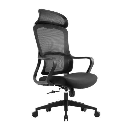 BF3010 Πολυθρόνα Γραφείου Διευθυντή, Mesh Μαύρο, Ύφασμα Μαύρο Ε-00026639 ΕΟ572,1