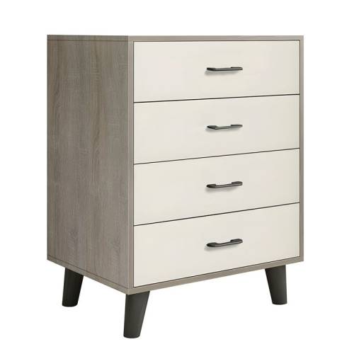 VANITY Συρταριέρα, με 4 Συρτάρια, Απόχρωση Sonoma Oak-Cream Ε-00025629 Ε7370,3