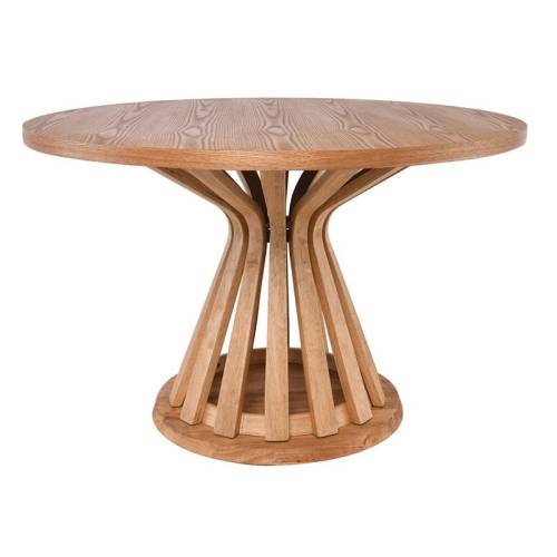 FABIO Τραπέζι Ροτόντα Τραπεζαρίας, MDF Απόχρωση Φυσικό Ε-00026255 Ε7677,2