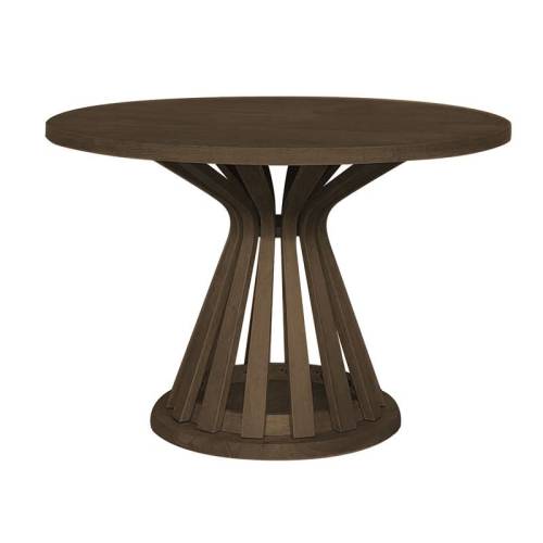 FABIO Τραπέζι Ροτόντα Τραπεζαρίας, MDF Απόχρωση Καρυδί Ε-00026254 Ε7677,1