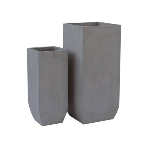 FLOWER POT-1  Set 2 τεμαχίων Cement Grey Ε-00022895 Ε6300,S