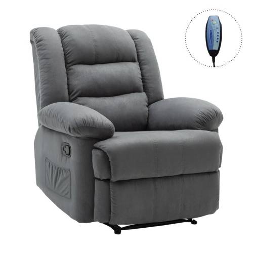 JULIA Massage Πολυθρόνα Relax Σαλονιού - Καθιστικού, Ύφασμα Γκρι Ε-00026385 Ε971,2Μ