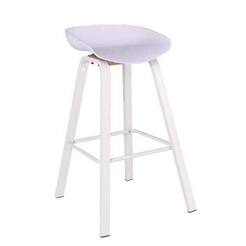 PENT Σκαμπό Bar, Μέταλλο Βαφή Άσπρο, PP Άσπρο Ε-00025210 ΕΜ1531,4