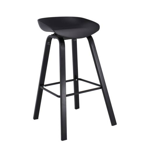 PENT Σκαμπό Bar, Μέταλλο Βαφή Μαύρο, PP Μαύρο Ε-00025211 ΕΜ1531,5