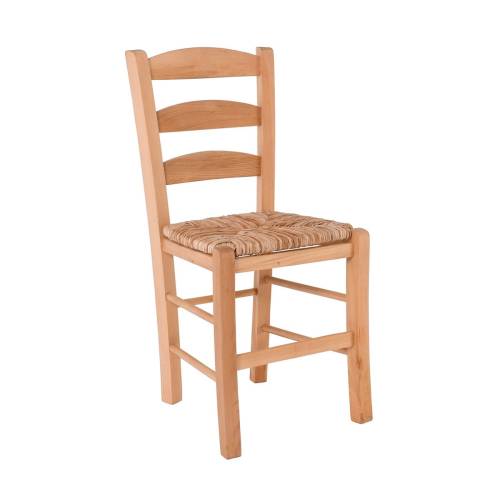 ΣΚΥΡΟΣ Καρέκλα Οξιά Βαφή Εμποτισμού Φυσικό, Κάθισμα Ψάθα Ρ-00026720 Ρ930,Ε1