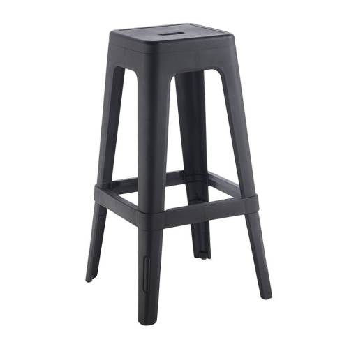 RELIX PP Σκαμπό BAR Στοιβαζόμενο, PP Απόχρωση Μαύρο Ε-00026540 Ε51900,1